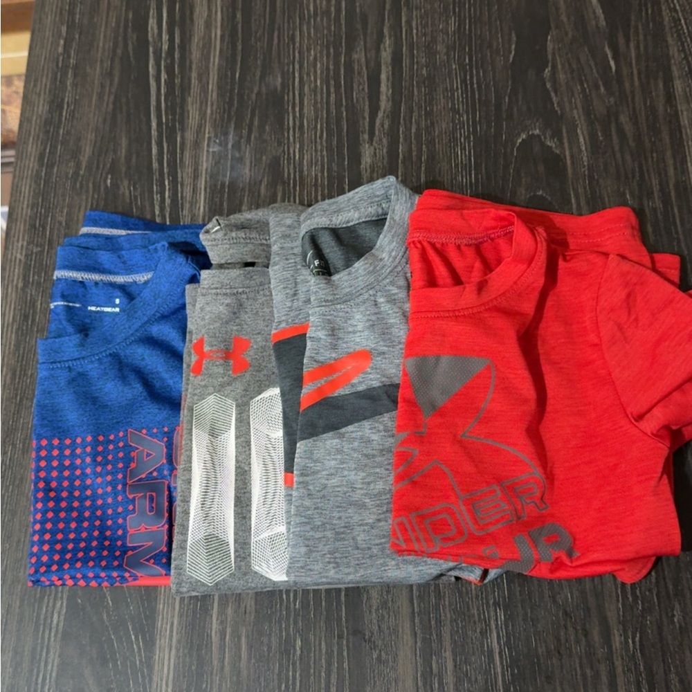 Under Armour Kids' Blue, Gray, and Red Tees